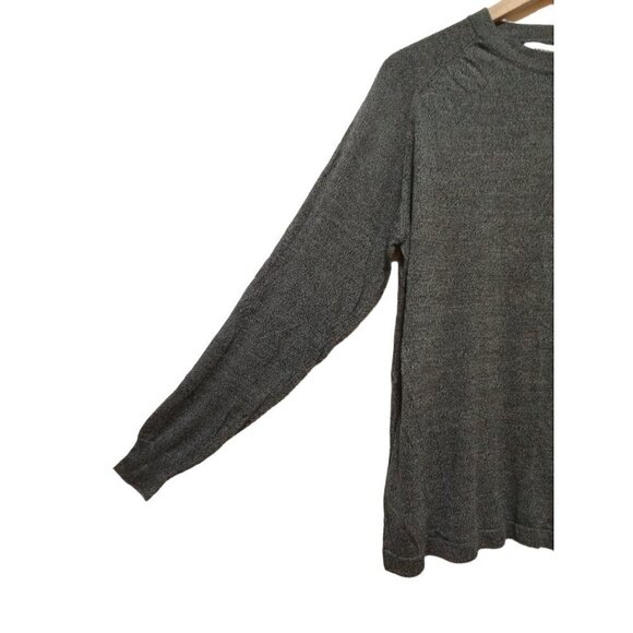 Pronto Uomo Heather Gray Silk Crew Neck Sweater Sz L - Picture 3 of 7